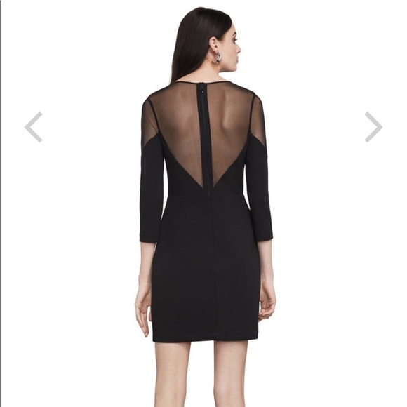 NWT BCBGMaxAzria Edesa Sheer-Neck Dress - Picture 3 of 3